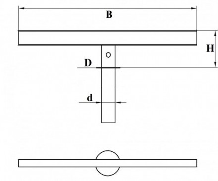 Кронштейн Т-образный для прожекторов на фланце 3П1-0,2-1,0-Ф3 9 кг